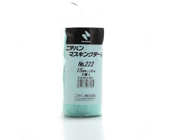 ニチバン マスキングテープ 222-15 15mm×18m (8巻入り) 222H-15 1パック (ご注文単位1パック) 【直送品】