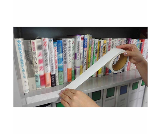 北川工業 本棚・卓上の転倒防止 タックフィット ガードテープ ホワイト 4cm×2.5mTF-GT0425-W 1巻 (ご注文単位1巻) 【直送品】