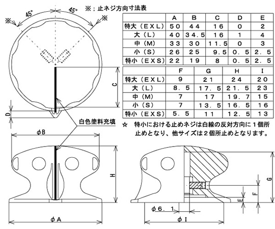 サトーパーツ つまみ Φ40 黒 指示線あり シャフト径Φ6用K-2195-L 1個 (ご注文単位1個) 【直送品】