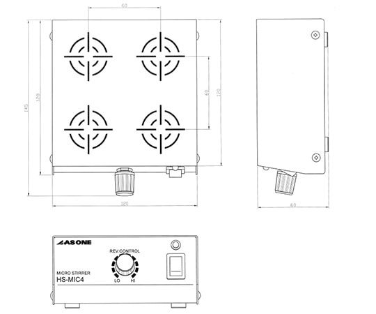 アズワン ミクロスターラー HS-MIC4 1個 (ご注文単位1個) 【直送品】