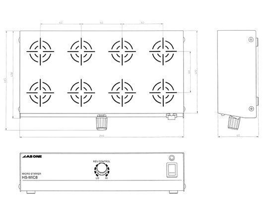 アズワン ミクロスターラー HS-MIC8 1個 (ご注文単位1個) 【直送品】