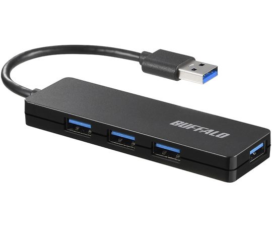 BUFFALO USB3.0 4ポート バスパワーハブ ブラックBSH4U120U3BK 1個 (ご注文単位1個) 【直送品】