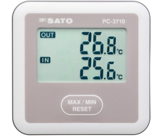 佐藤計量器製作所 2chデジタル最高最低温度計PC-3710 1台 (ご注文単位1台) 【直送品】