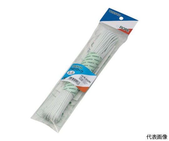 アズワン ナイロンロープ 3つ打 線径6mmX長さ10mR-610N 1巻 (ご注文単位1巻) 【直送品】