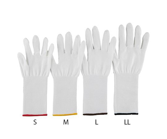 アズワン アズツール耐切創ロング手袋 (レベル5・コート無) 赤 S 1双 (ご注文単位1双) 【直送品】