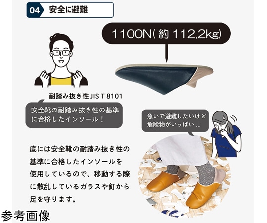 オクムラ 防活スリッパ ブラック L 1足 (ご注文単位1足) 【直送品】