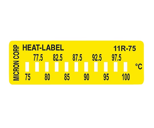 ミクロン ヒートラベル (不可逆性) 11点表示 1箱 (10枚入) 11R-75 1箱 (ご注文単位1箱) 【直送品】
