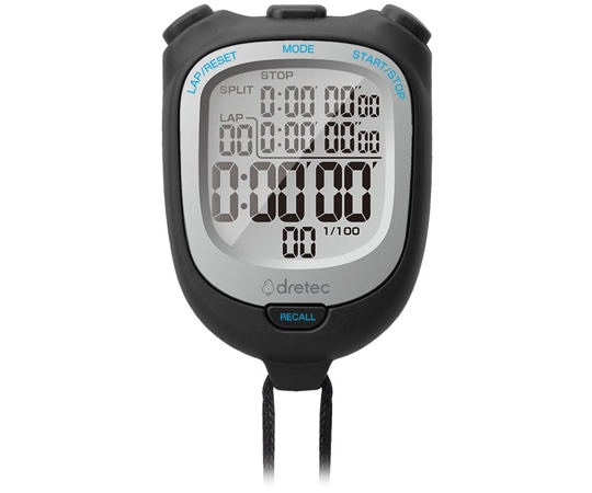 ドリテック ストップウォッチ スピールW ブラックSW-122BK 1個 (ご注文単位1個) 【直送品】