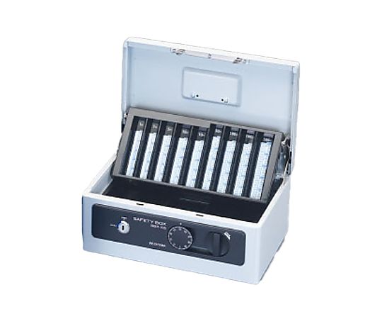 エスコ 275x185x120mm 手提げ金庫 (グレー) EA961KA-38A 1個 (ご注文単位1個) 【直送品】