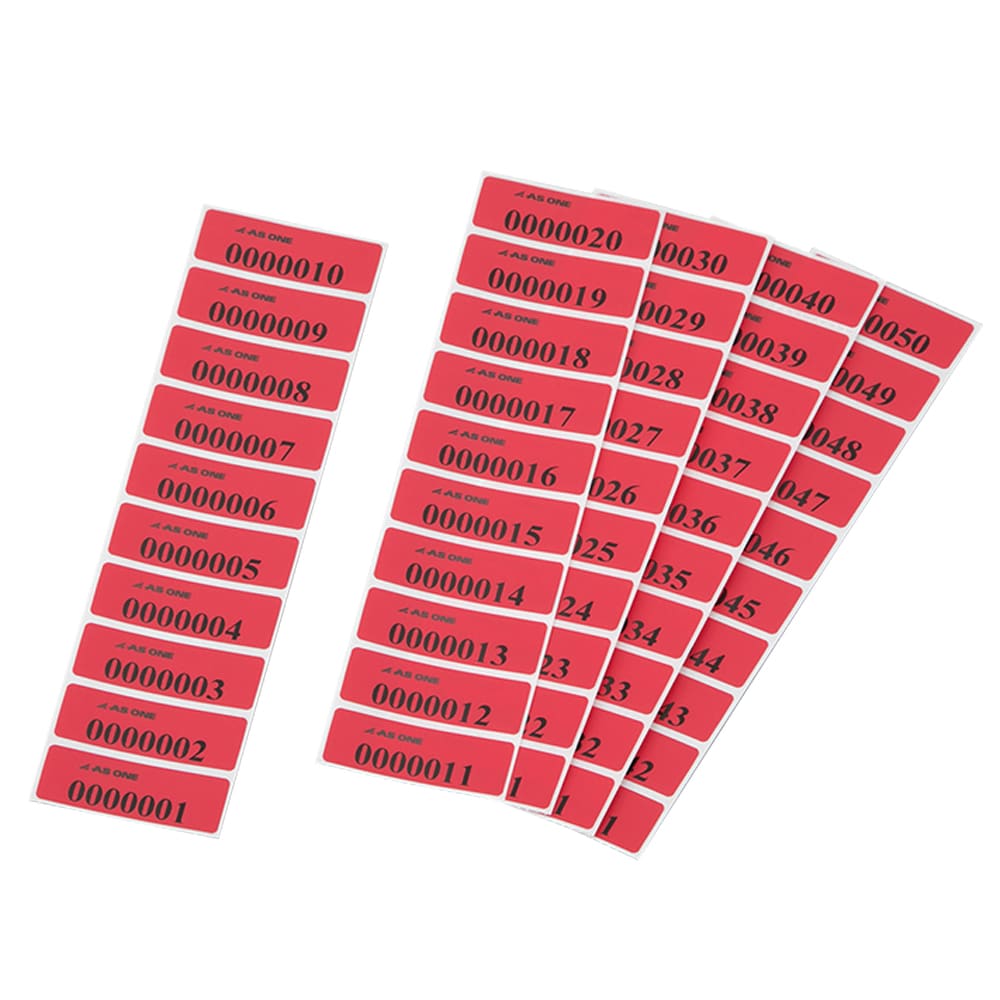 アズワン 封印シール レッド 60×20mm 100枚入MS-6020R 1袋 (ご注文単位1袋) 【直送品】