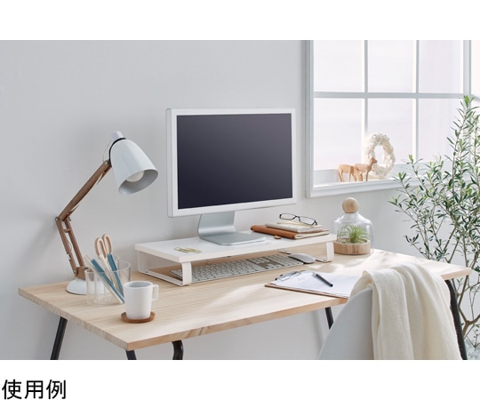 アイリスオーヤマ モニター台 ホワイトMNS-590 1個 (ご注文単位1個) 【直送品】