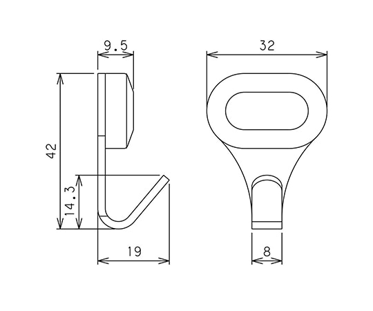 日軽産業 Jフック・ストロング ホワイトMJ-70E 1個 (ご注文単位1個) 【直送品】