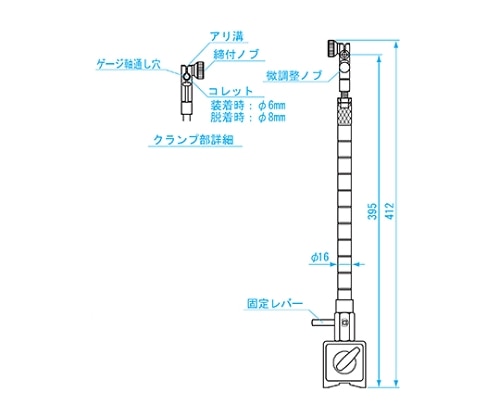 新潟精機 (SK) マグネットベース フレキシブルタイプSB-80F 1個 (ご注文単位1個) 【直送品】