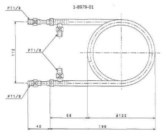 アズワン 二重管式熱交換器 (ステンレス) NH-S1 1個 (ご注文単位1個) 【直送品】