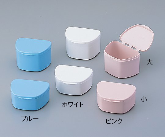 アズワン 入れ歯ケース (デンチャーボックス) ホワイト 小 10個入 1箱 (ご注文単位1箱) 【直送品】