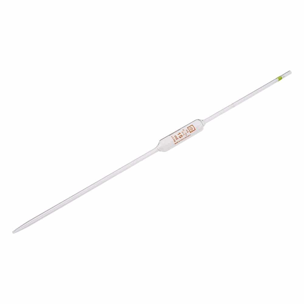 アズワン ホールピペット 15mL 1本 (ご注文単位1本) 【直送品】