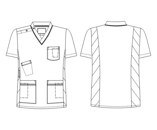 ナガイレーベン 男女兼用上衣 Tネイビー MFT4492 1枚 (ご注文単位1枚) 【直送品】