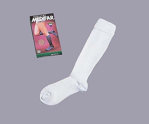 日本衛材 メディファー (圧迫用ハイソックス) 25～27.5cm/ホワイトNE-725 1足 (ご注文単位1足) 【直送品】