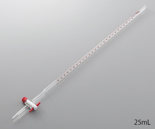 アズワン ビュレット PTFEコック付25mL 1本 (ご注文単位1本) 【直送品】