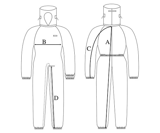アズワン アズピュアクリーンルームウェア (フード・マスク一体・ハイドファスナー) 白 3L10312W 1着 (ご注文単位1着) 【直送品】