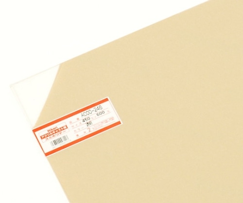 光 アクリルキャスト板 450×600×2mm 透明AC00-246 1枚 (ご注文単位1枚) 【直送品】