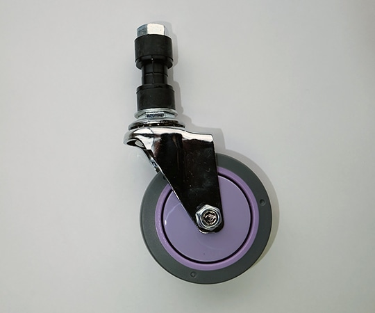 アズワン キャスター ゴム止め式 23mm用 紫 φ75mmストッパー無75UKP22 1個 (ご注文単位1個) 【直送品】
