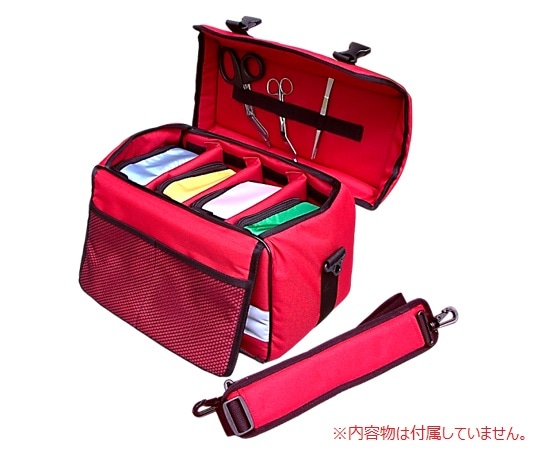 アズワン 救急バッグ 350×200×250mmEMB121-RD-0 1個 (ご注文単位1個) 【直送品】