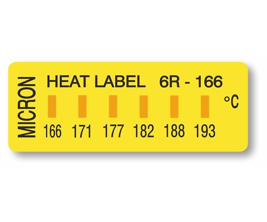 ミクロン ヒートラベル (不可逆性) 6点表示 1箱 (10枚入) 6R-166 1箱 (ご注文単位1箱) 【直送品】