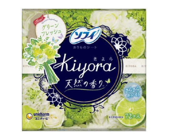 ユニ・チャーム ソフィ Kiyora グリーンフレッシュ 72枚 1個 (ご注文単位1個) 【直送品】