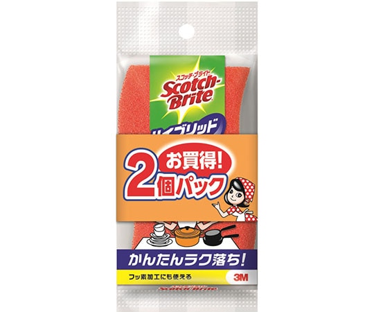 スリーエム ハイブリッドオレンジ 2個パック 1個 (ご注文単位1個) 【直送品】