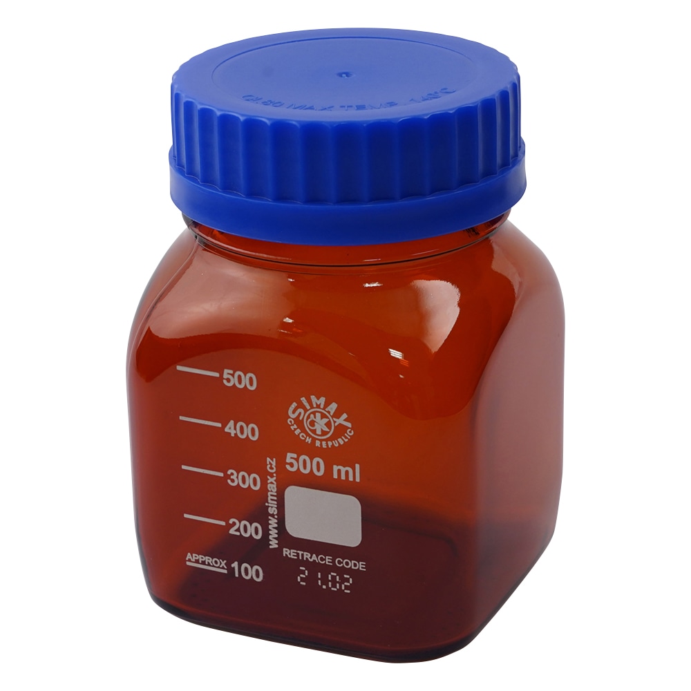 SIMAX 広口メディウム瓶 遮光 500mL2080M/H500 1個 (ご注文単位1個) 【直送品】