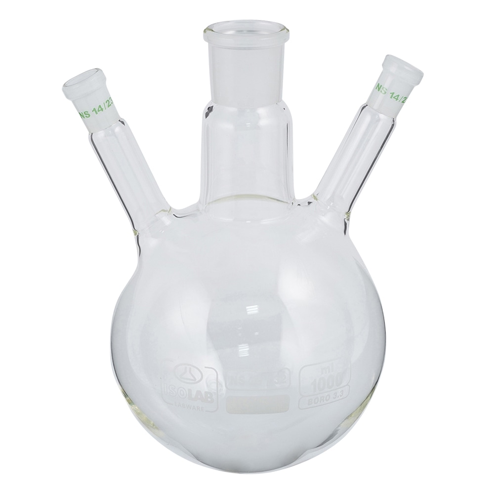 アズワン 三つ口丸フラスコ 1000mL030.39.901 1個 (ご注文単位1個) 【直送品】