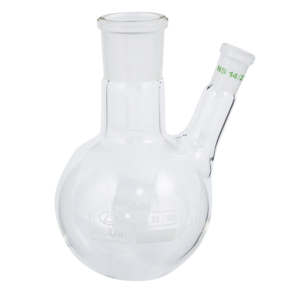 アズワン 二つ口丸フラスコ 250mL030.27.250 1個 (ご注文単位1個) 【直送品】