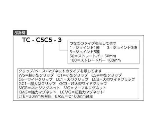 アズワン ホルダー式クリップ ワイドクリップ＋ジョイント1連＋中型クリップTC-C6C5-1 1個 (ご注文単位1個) 【直送品】