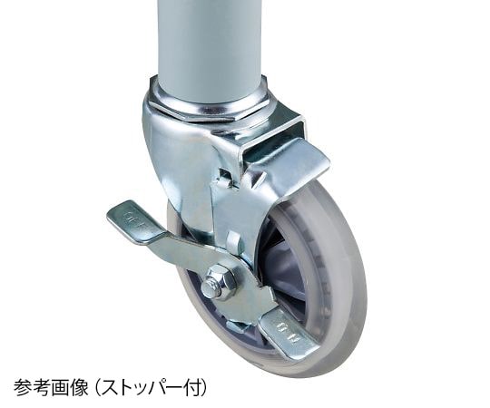 アズワン サイレントプラスチックワゴン用静音キャスター ストッパー無 1個 (ご注文単位1個) 【直送品】