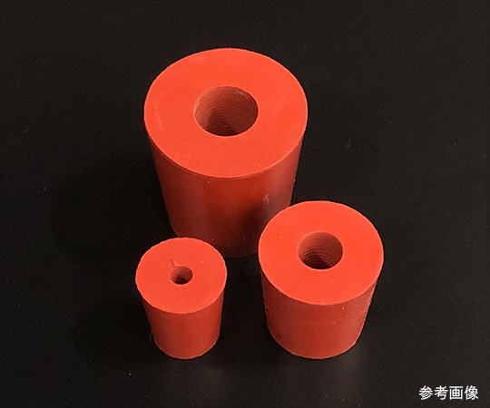 アズワン 穴付き赤ゴム栓 18号 Φ30 1個 (ご注文単位1個) 【直送品】