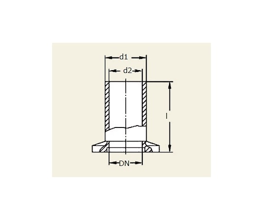 ライボルト ロングフランジDN25KF 1個 (ご注文単位1個) 【直送品】