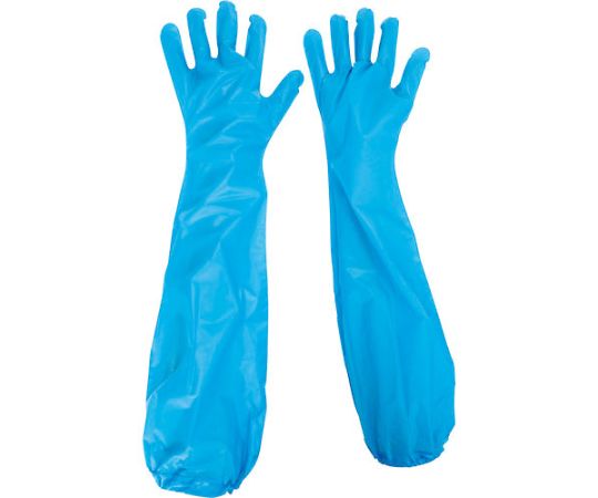 ミドリ安全 ポリエチレンロング手袋 ベルテ590N ブルー 30枚入VERTE-590N 1箱 (ご注文単位1箱) 【直送品】