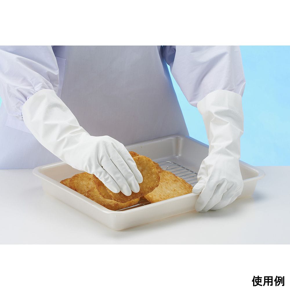 ショーワグローブ 簡易包装 ニトリルゴム製手袋 薄手 L ホワイト 10双×24袋入LW 1組 (ご注文単位1組) 【直送品】