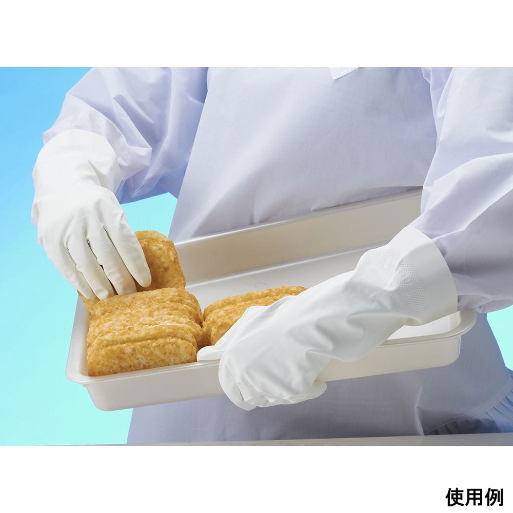 ショーワグローブ 簡易包装 ニトリルゴム製手袋 薄手 L ホワイト 10双×24袋入LW 1組 (ご注文単位1組) 【直送品】