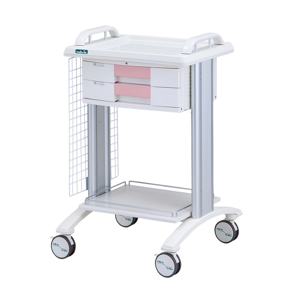 アズワン カレンカートⅡ (回診・引出し付) ピンクSC-K3P 1台 (ご注文単位1台) 【直送品】