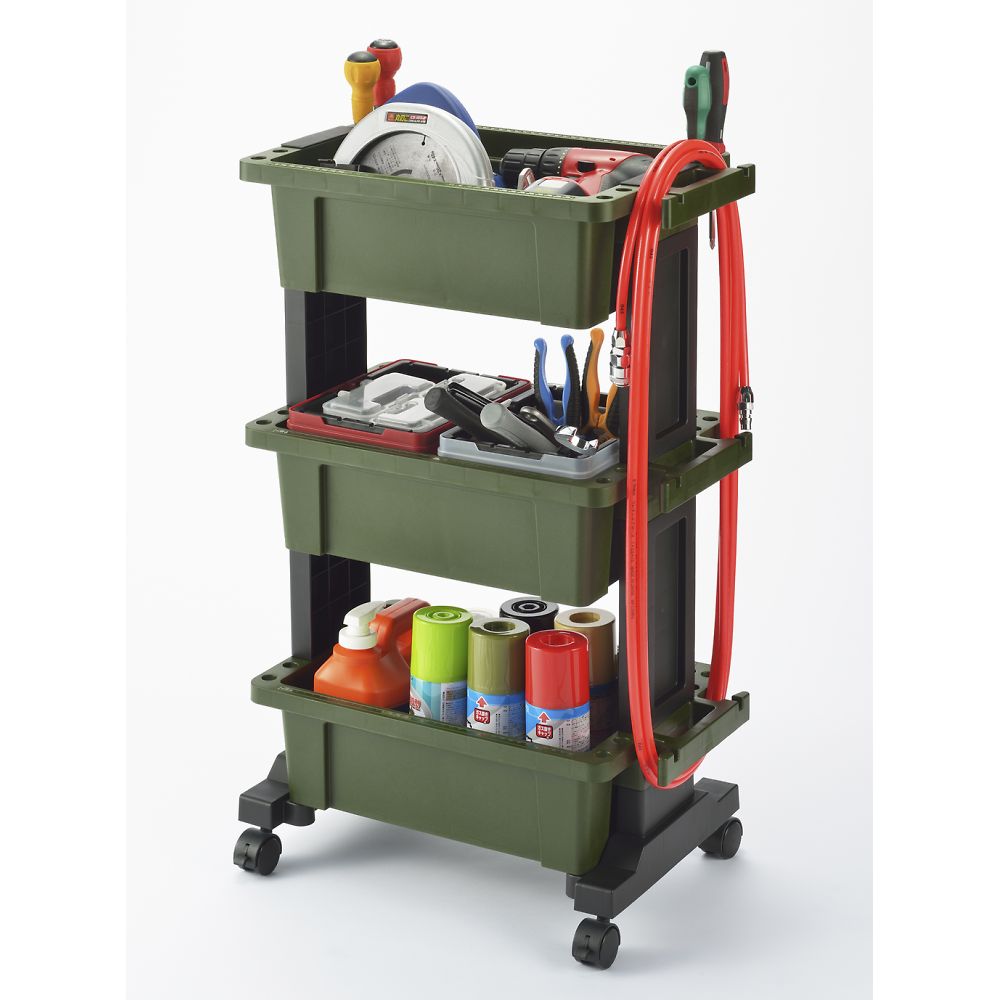 JEJアステージ ツールワゴン (ボックス×3段) TWB-490G 1個 (ご注文単位1個) 【直送品】