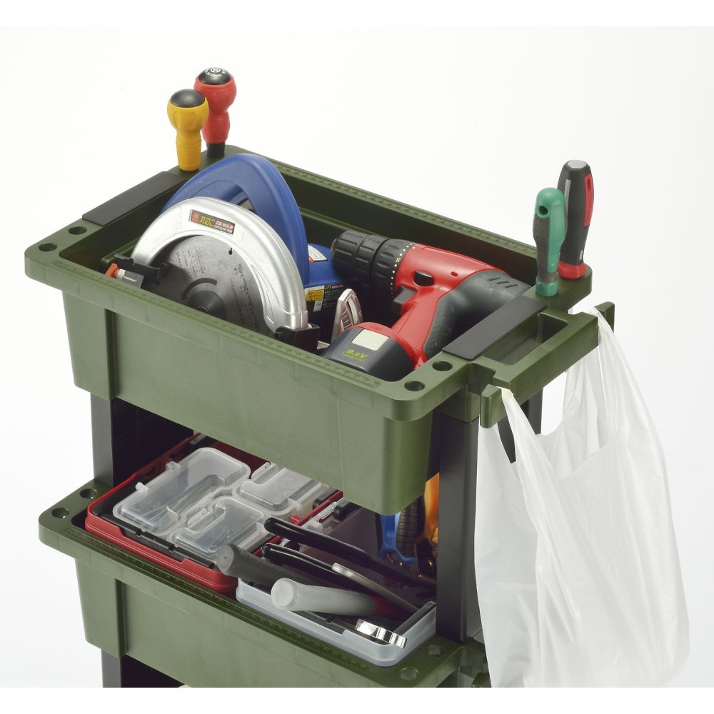 JEJアステージ ツールワゴン (ボックス×3段) TWB-490G 1個 (ご注文単位1個) 【直送品】