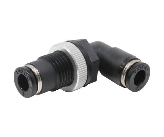 ピスコ チューブフィッティング 隔壁ユニオンエルボPML6 1個 (ご注文単位1個) 【直送品】