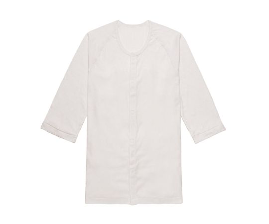 エンゼル (介護用品) らくらく前開きワンタッチ肌着 紳士用 (七分袖) ホワイト L7505-1 1枚 (ご注文単位1枚) 【直送品】