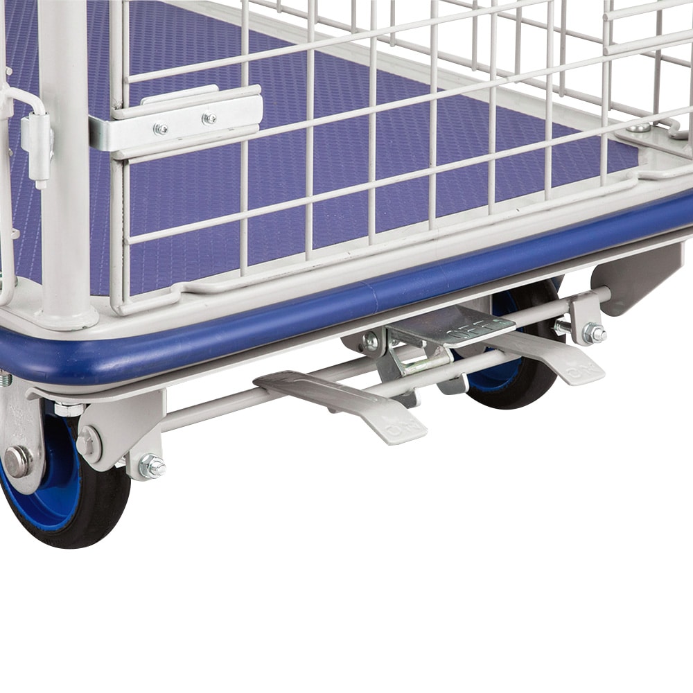 アズワン 観音扉式台車 (1/2開閉扉) ブレーキフットタイプKT-300F 1個 (ご注文単位1個) 【直送品】