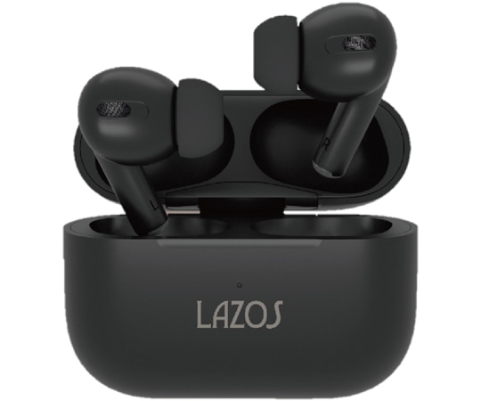 Lazos Bluetoothイヤホン V5.3+EDR 黒L-TWS-1 1個 (ご注文単位1個) 【直送品】