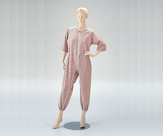 松本ナース産業 前開き介護ねまき (ロック機能付) ピンク/L4300 1枚 (ご注文単位1枚) 【直送品】