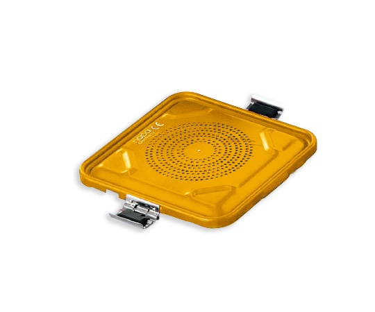 アズワン 滅菌コンテナ S用蓋 ゴールド 1個 (ご注文単位1個) 【直送品】