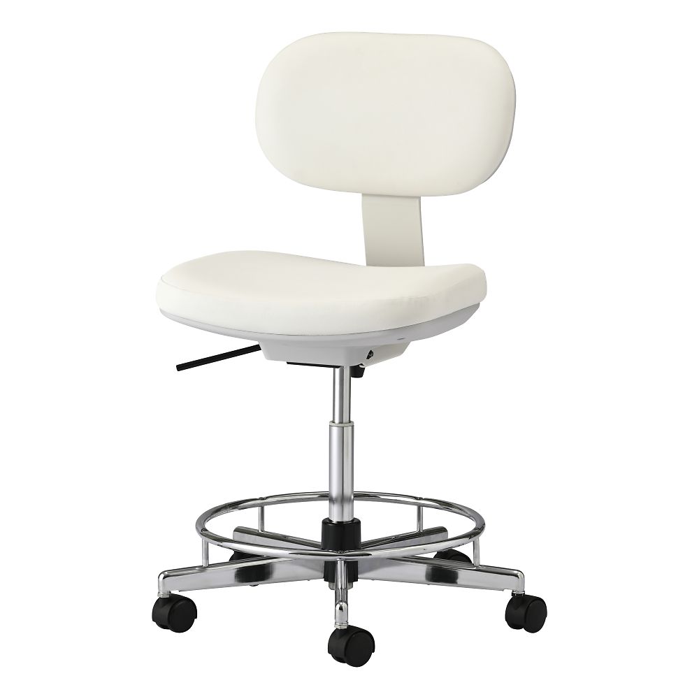 ノーリツイス 導電チェア 背付き 導電 ウレタン巻双輪キャスター (EH型) ホワイトDC-EH18W 1個 (ご注文単位1個) 【直送品】